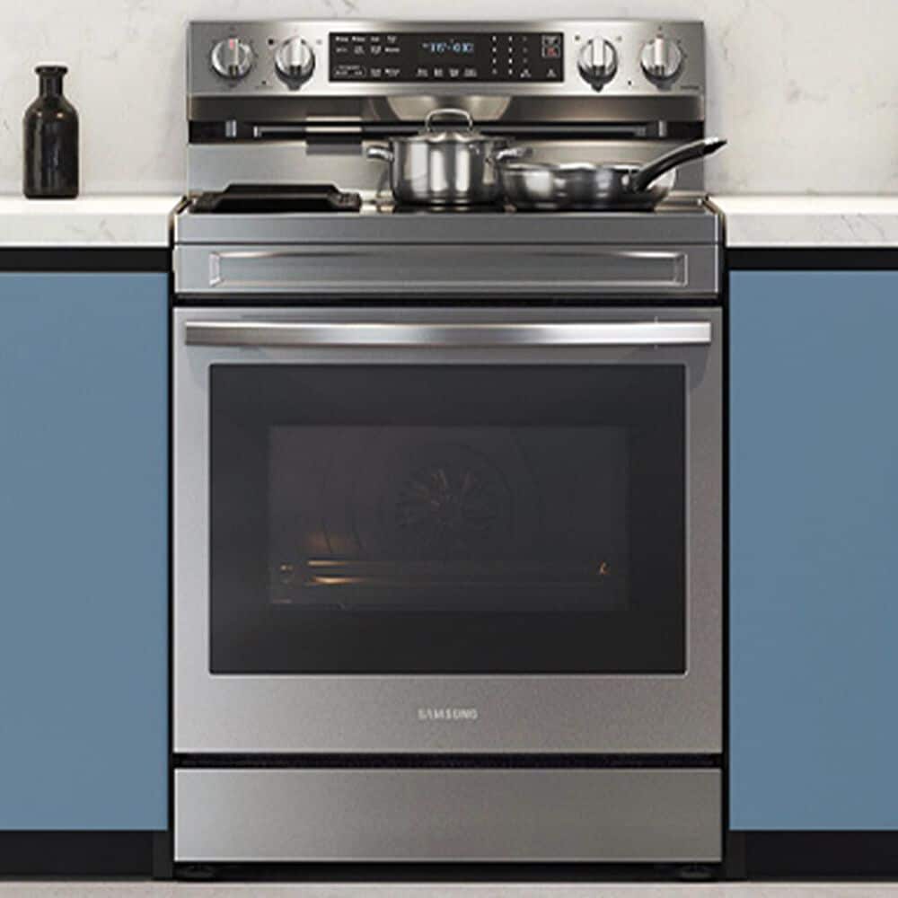 Samsung 6.3 Cu. Ft. Smart Freestanding Electric Range in Fingerprint Resistant Stainless Steel, , large