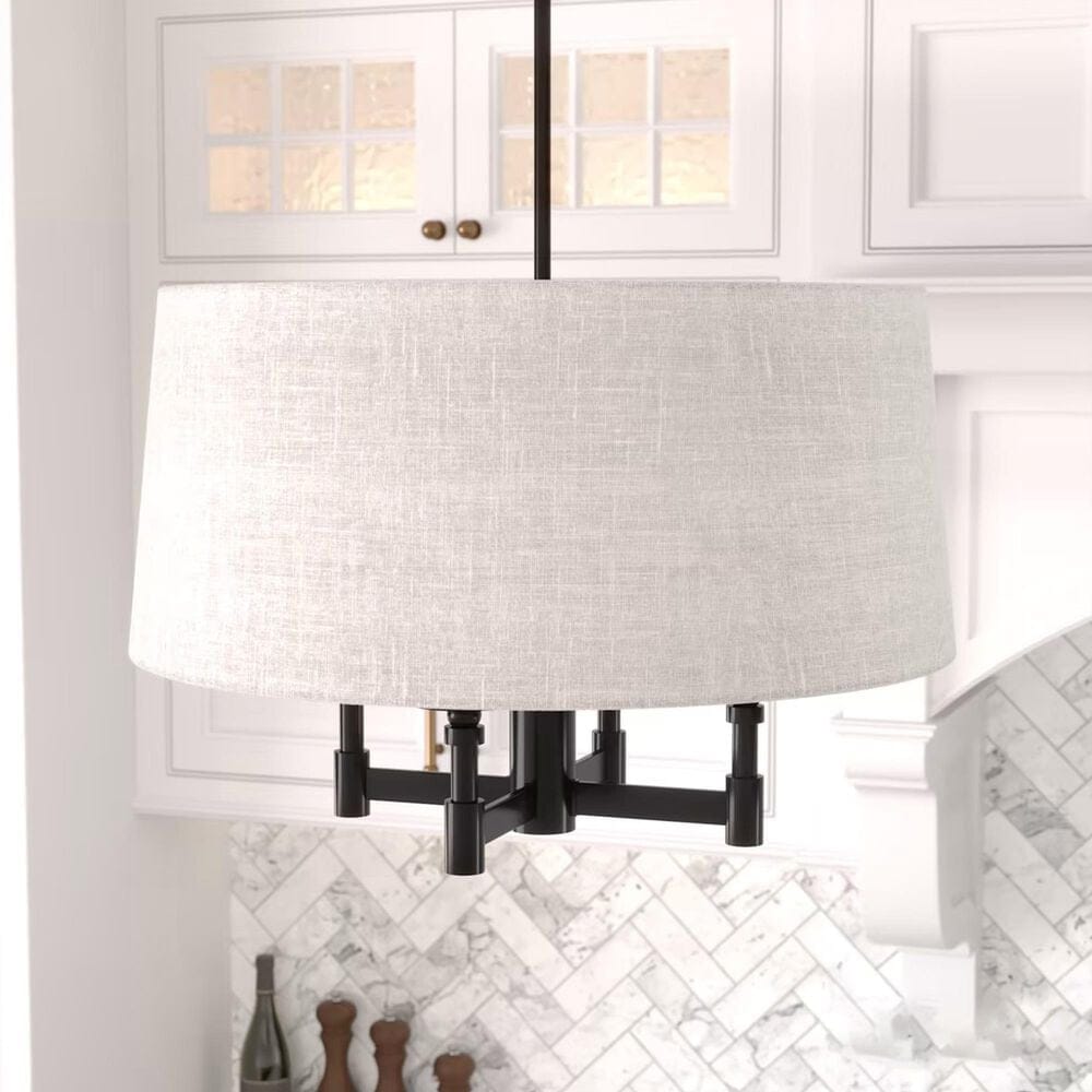 Hunter Briargrove 4-Light Chandelier in Matte Black, , large