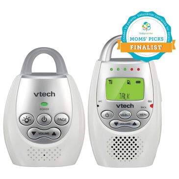 Vtech Safe & Sound Digital Audio Baby Monitor in White and Silver, , large