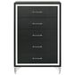 Coaster Lucia 5-Drawer Chest in Black and Chrome, , large
