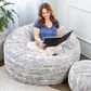 Jaxx Metro Sac 5" Bean Bag Chair in Silver Fox, , large