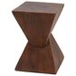 Hearth and Haven Tess Outdoor Twist-Shape Side Table in Dark Brown, , large