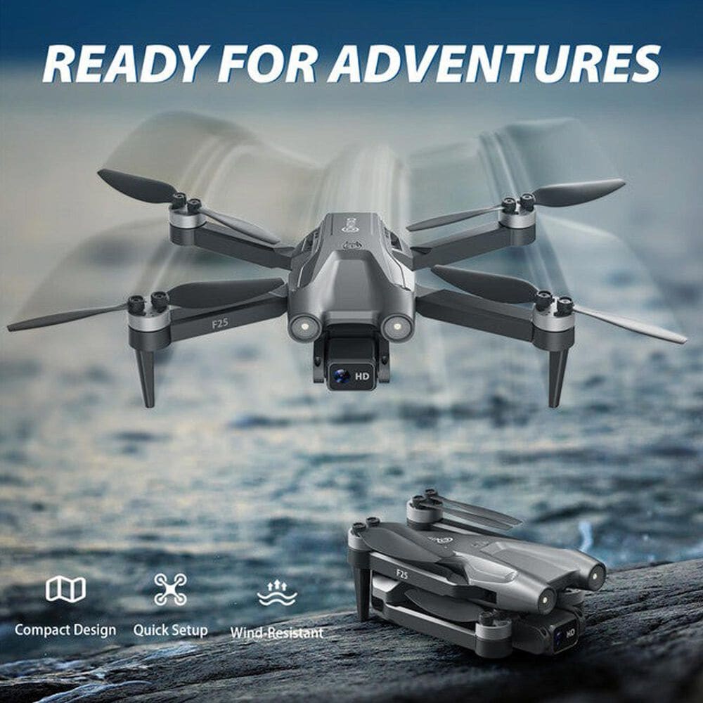 Contixo F25 Mini Drone with 1080p FHD Camera and Travel Case in Gray, , large