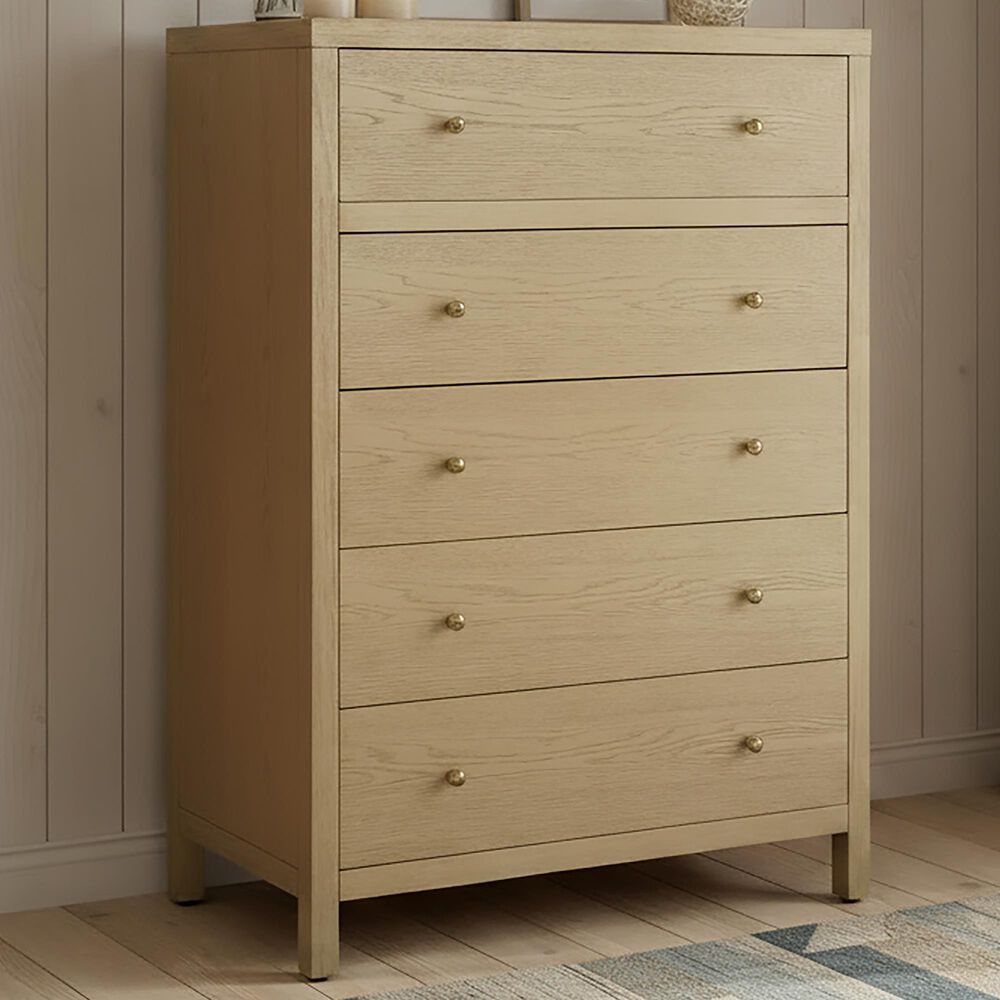 Butler Specialty Company Nora 5-Drawer Tall Dresser in Light Oak, , large