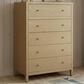Butler Specialty Company Nora 5-Drawer Tall Dresser in Light Oak, , large
