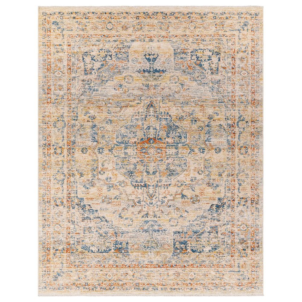 Surya Chicago CHG2308 2"10" x 11"11" Light Beige, Slate, Mustard, Blue and Brick Red Runner, , large