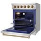 Thor Kitchen Gordon Ramsay 4.6 Cu. Ft. Professional Freestanding Electric Range with Bronze Handle Kit in Stainless Steel, , large