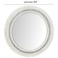 Maple and Jade 34" Round Wall Mirror in Distressed White and Dark Gray, , large