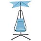 CorLiving Kingsley Chaise Lounge Chair with Canopy in Light Blue, , large