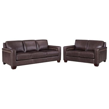 Hydeline Alice Stationary Sofa and Loveseat Set in Manchester Brown, , large