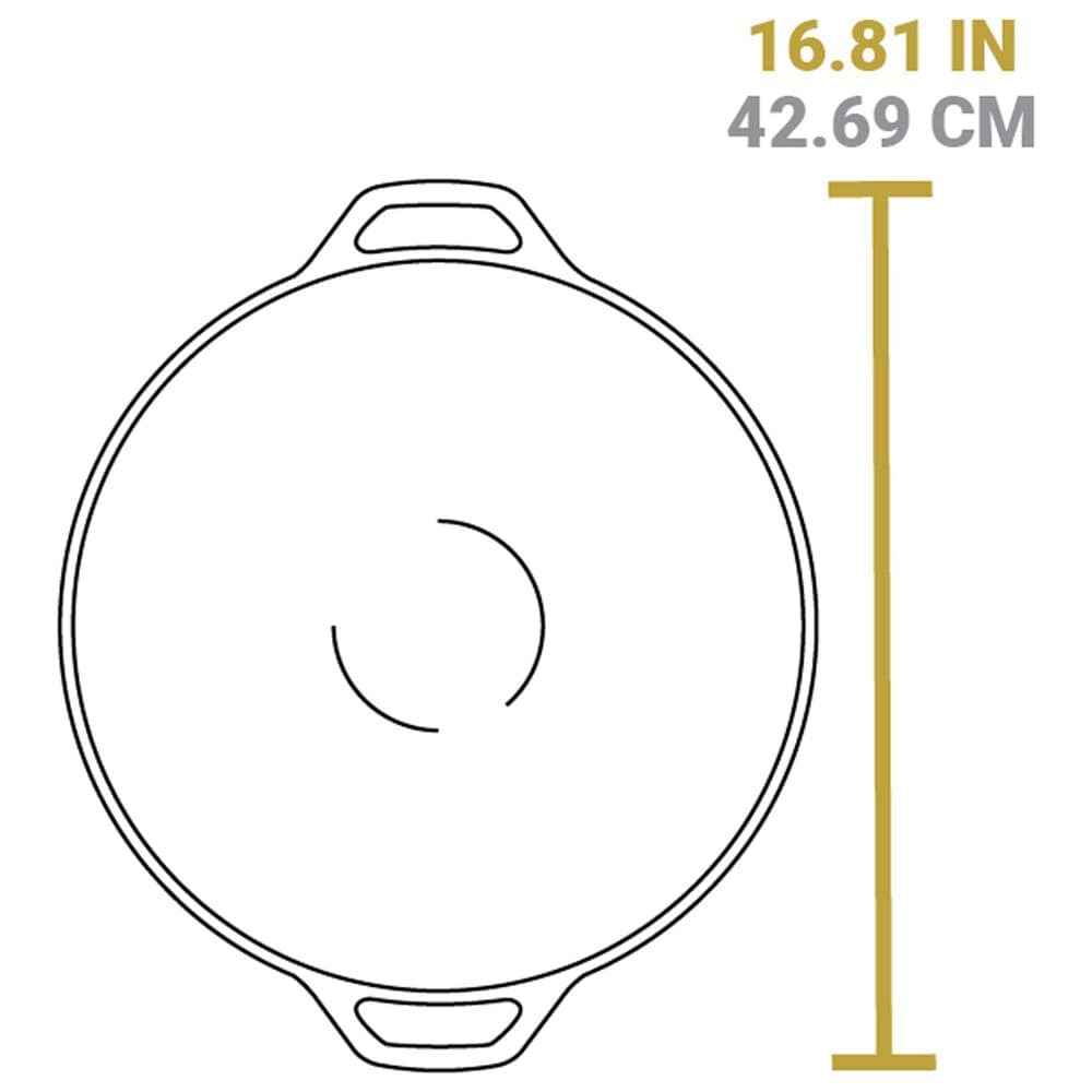 Lodge 14&quot; Seasoned Cast Iron Wok in Black, , large