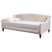 Cream colored fabric Sleeper Sofa