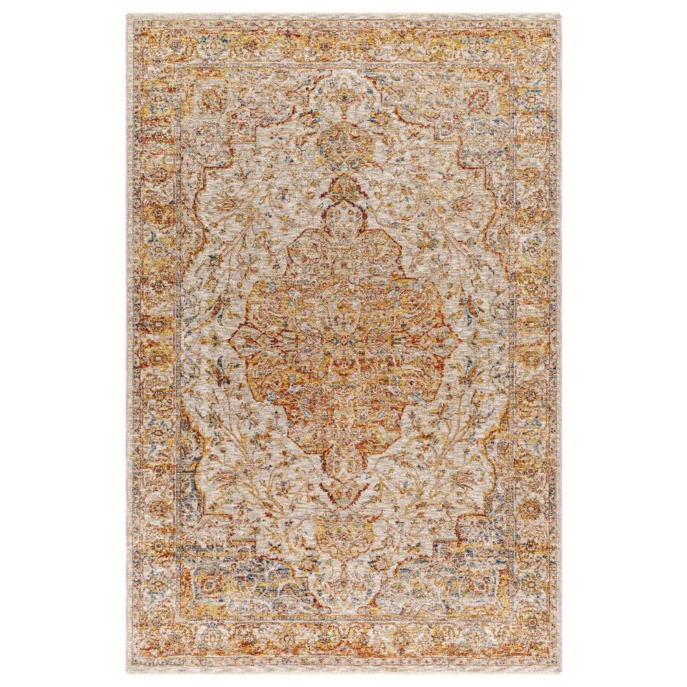 Surya Mona Lisa 2"7" x 4" Tan, Mustard, Brick Red, Sage, Dark Blue, Olive and Burgundy Area Rug, , large