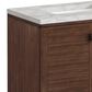 James Martin Vanities Amberly 30" Single Bathroom Vanity in Mid-Century Walnut with 3 cm Victorian Silver Quartz Top and Rectangular Sink, , large