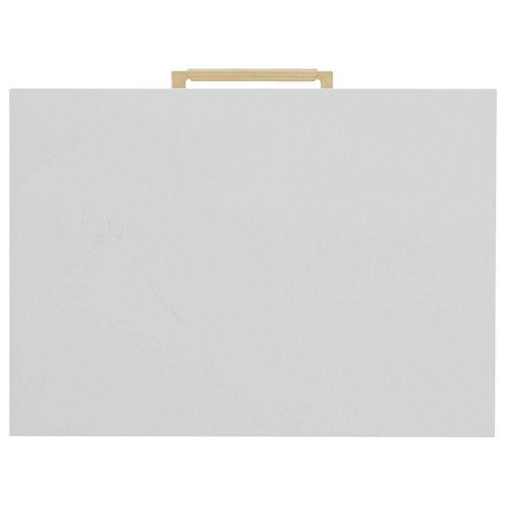 Linon Home Decor Gloria 2-Drawer Nightstand in White and Gold, , large