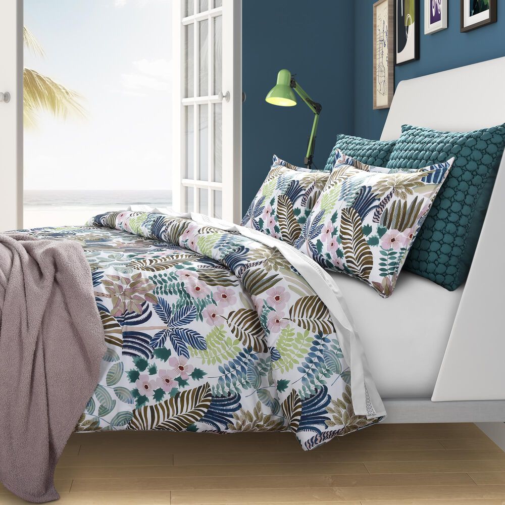 J. Queen New York Rainforest 3-Piece Full/Queen Comforter Set in Teal, , large