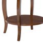 Linon Home Decor Rainbow Round Side Table in Hazelnut, , large