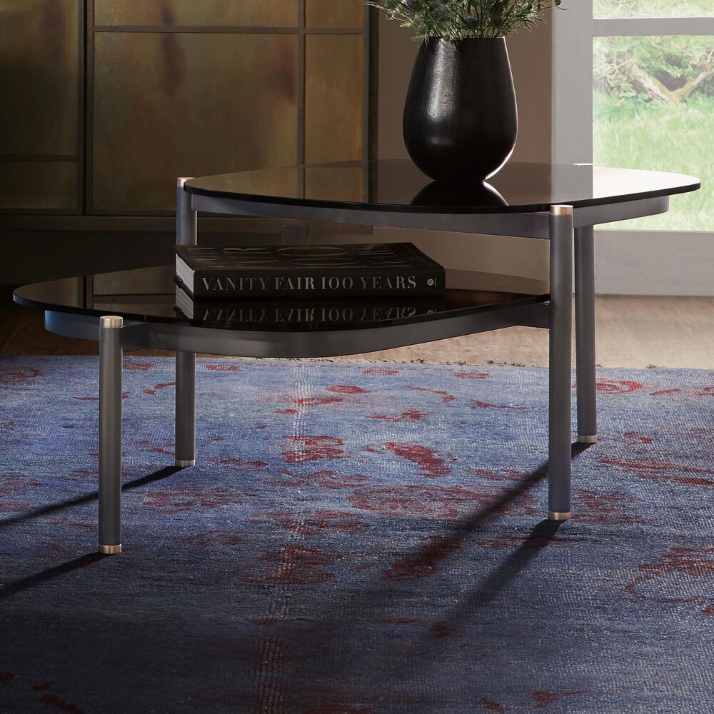 Hooker Furniture Grayson Tiered Coffee Table in Black and Gold, , large