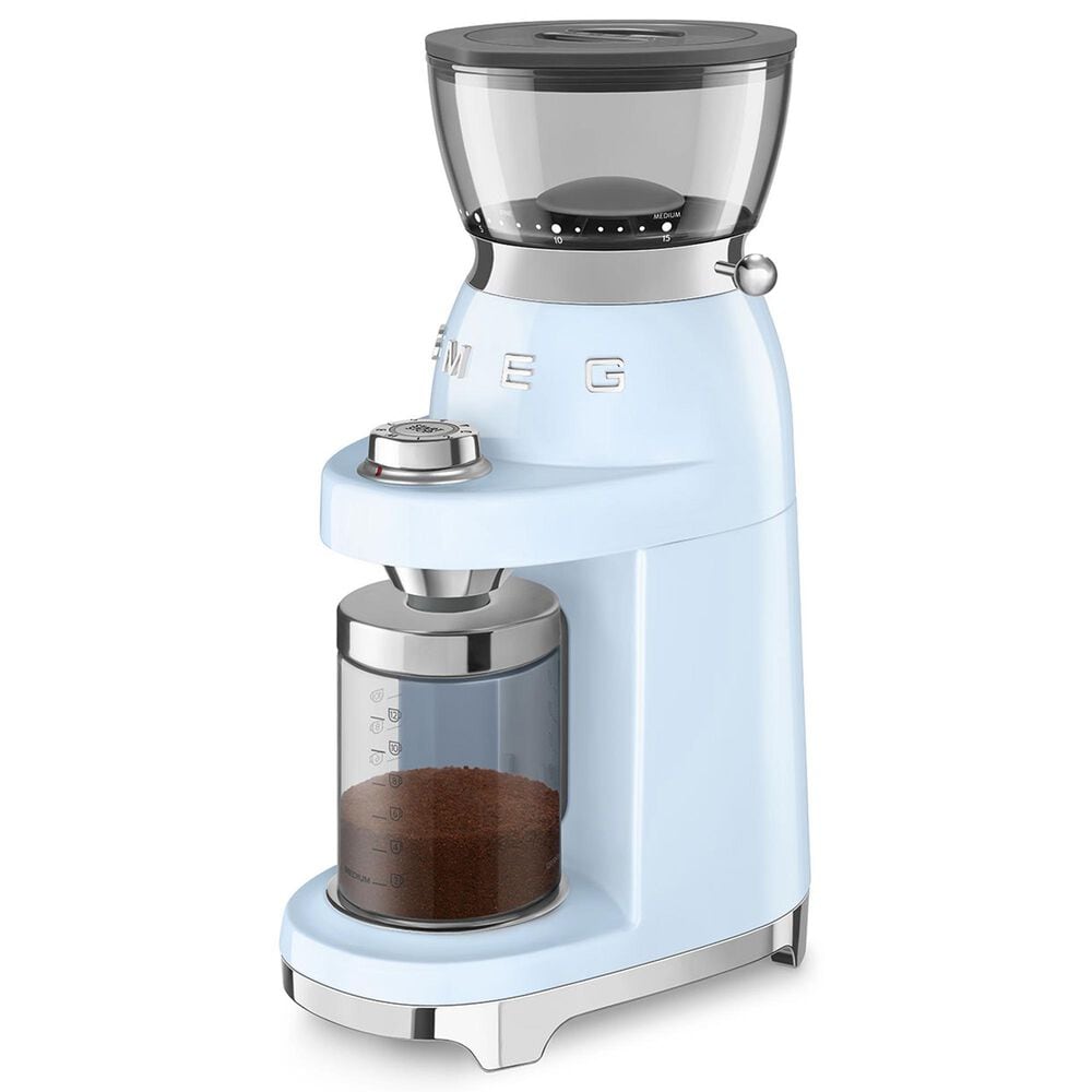 SMEG Conical Burr Coffee Grinder in Pastel Blue, , large