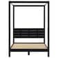 Walker Edison Isla Full Canopy Bed in Black, , large