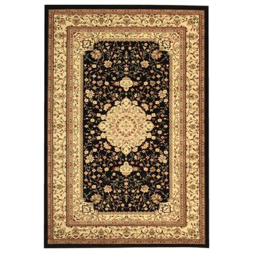 Safavieh Lyndhurst LNH213 6" x 9" Black and Ivory Area Rug, , large