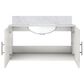 Lexora Home Geneva 36" Single Bathroom Vanity in Glossy White with 2 cm White Carrara Marble Top and Rectangular Sink, , large