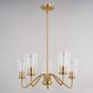 Vaxcel Beverly 5-Light Chandelier in Muted Brass, , large