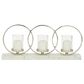 Maple and Jade Candle Holder Centerpiece in White and Silver, , large