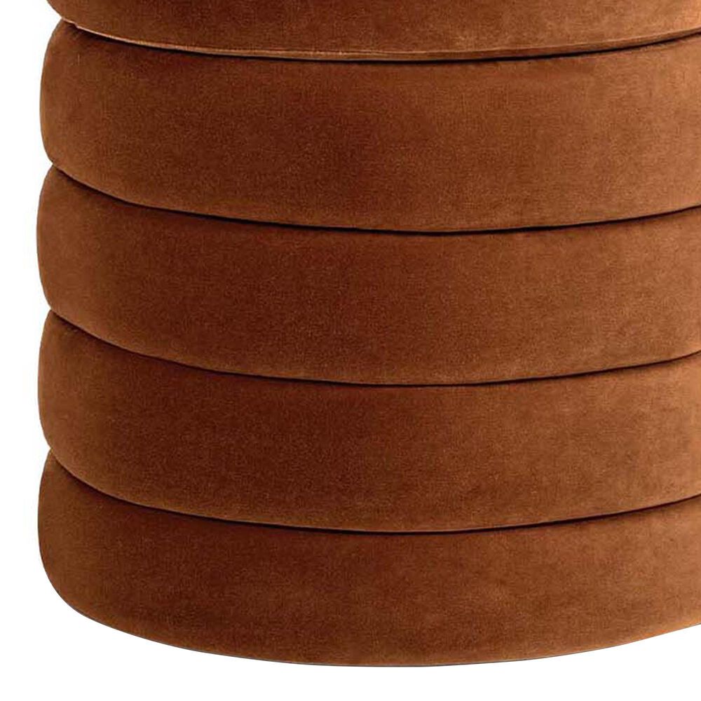 Jennifer Taylor Home Fuji Storage Ottoman in Burnt Orange, , large