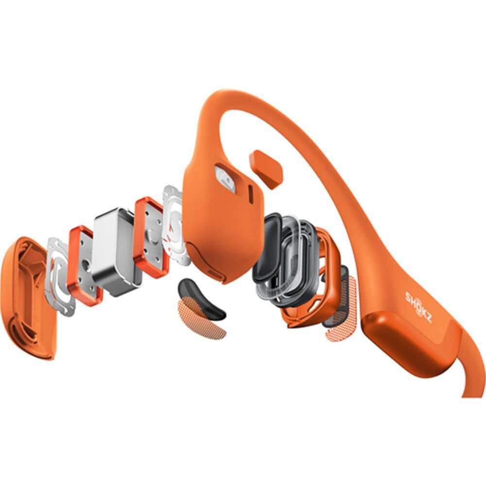 Shokz OpenRun Pro 2 Mini Wireless Open-Ear Bone Conduction Sports Headphones in Orange, , large