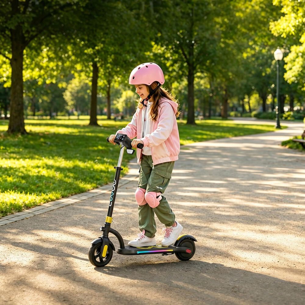 HOMLUX Kids Electric Scooter with 7" Tires in Gold, , large
