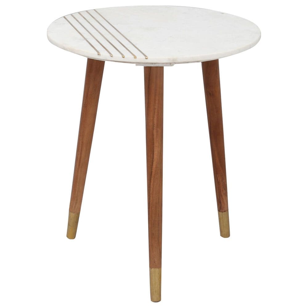 37B Terrace 2-Piece Round Nesting Table in Natural Acacia and White, , large