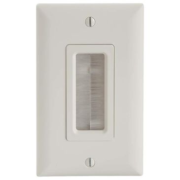 Sanus Cable Management Brush Wall Plate in White, , large