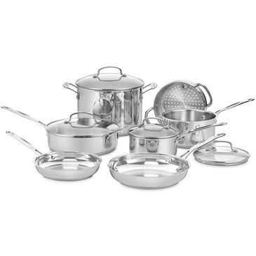 Cuisinart 11 Piece Classic Cookware Set in Stainless Steel, , large