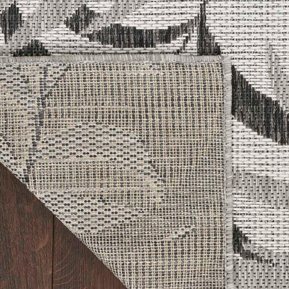 Nourison Garden Oasis Nature Grey 6&#39; x 9&#39; Indoor/Outdoor Area Rug, , large