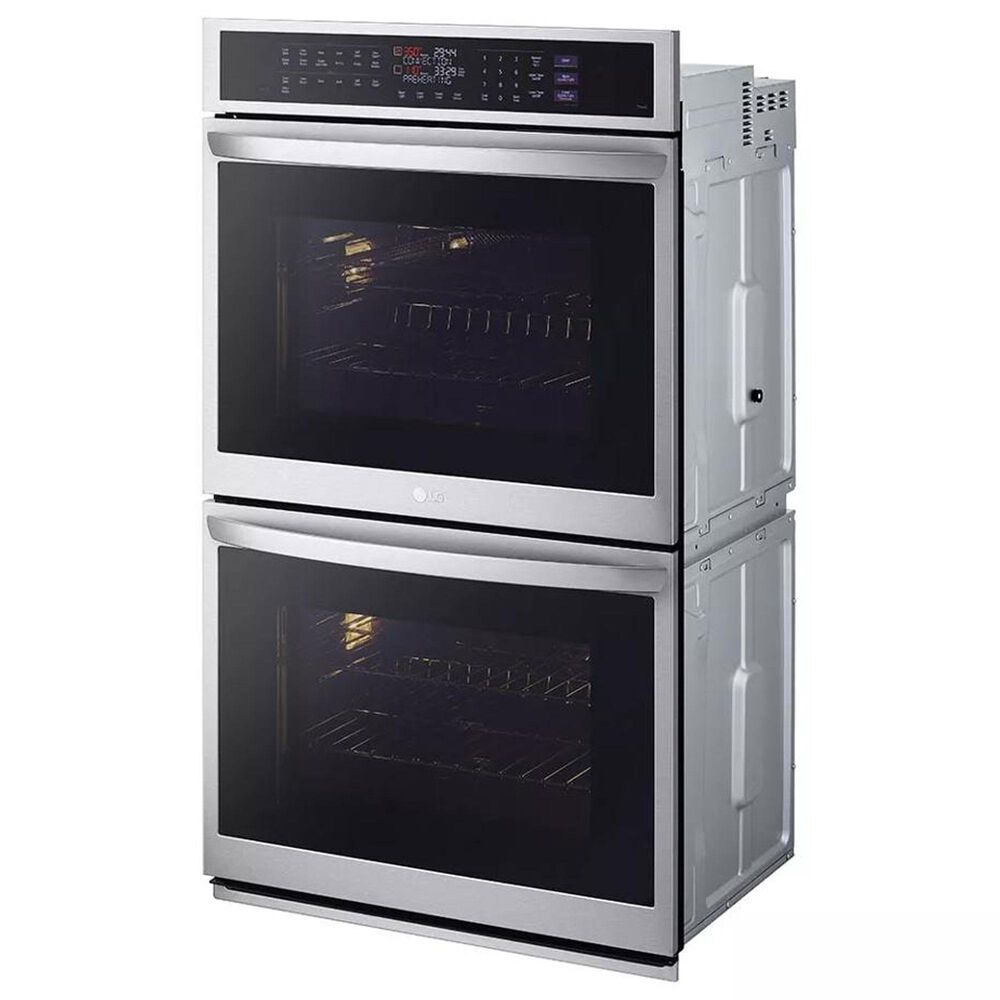 LG 2-Piece Kitchen Package with Print Proof Stainless Steel 9.4 Cu. Ft. Smart Double Wall Oven and Black 30" Induction Cooktop, , large