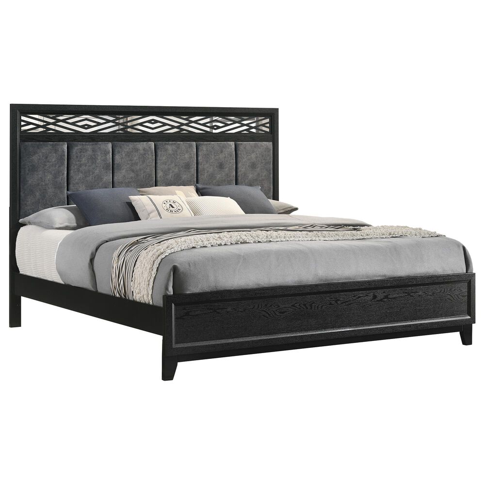 New Heritage Design Obsidian 4-Piece King Bedroom Set in Black, , large