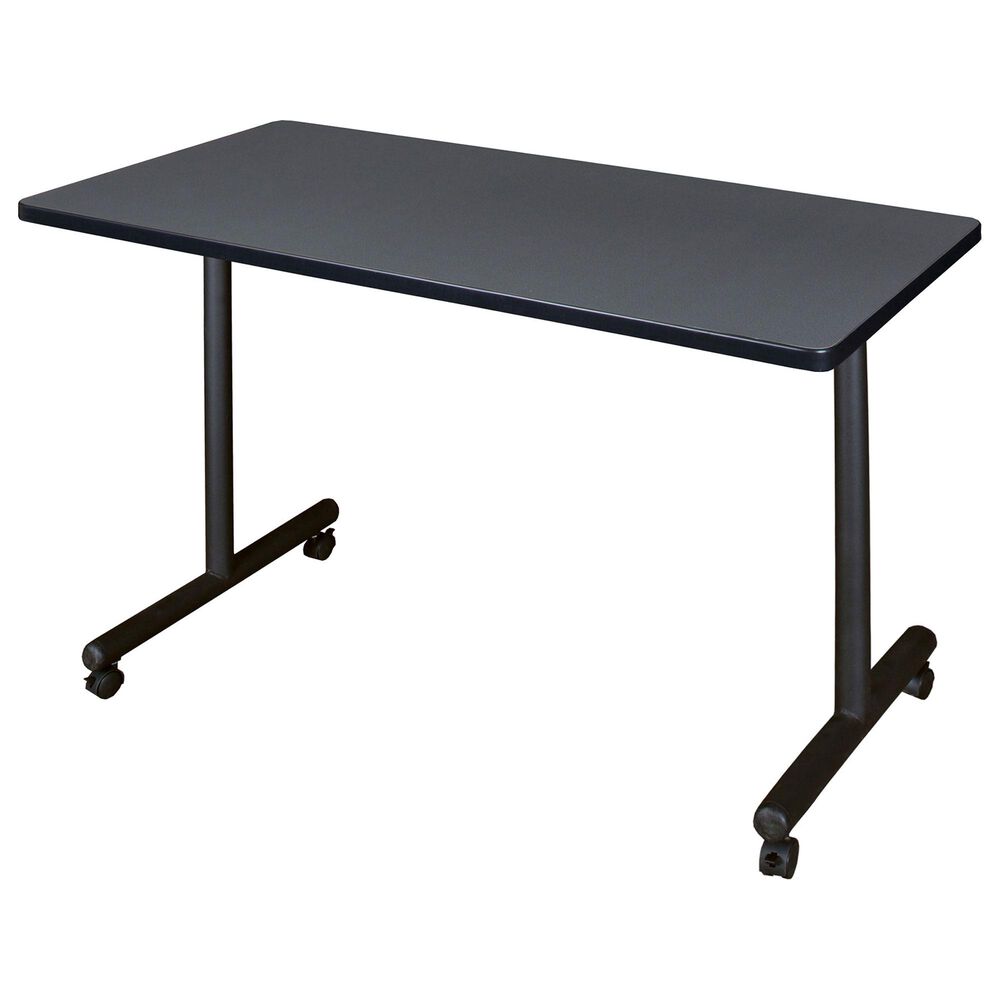 Regency Global Sourcing Kobe 48" x 30" Mobile Training Table in Grey, , large