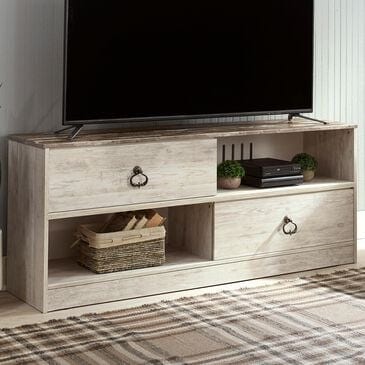 Signature Design by Ashley Willowton Large 59" TV Stand in Whitewash, , large