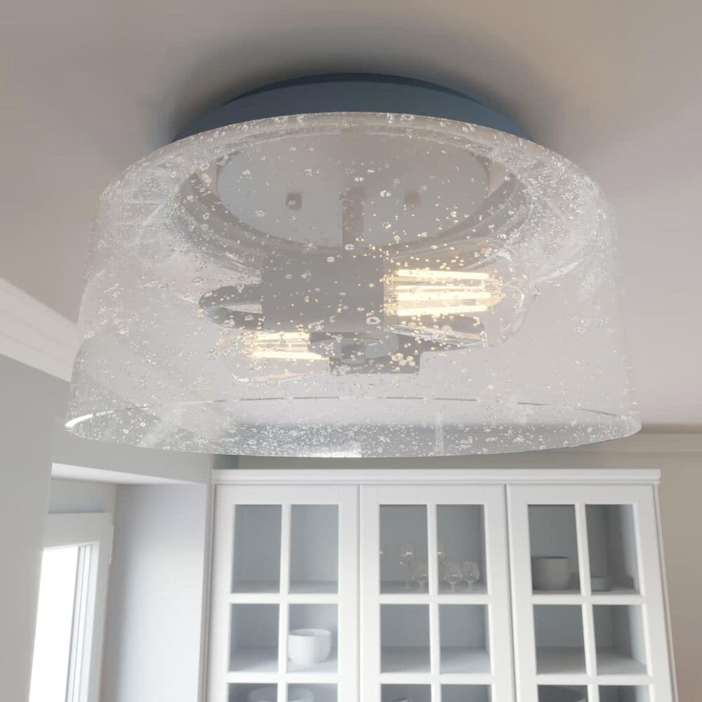 Hunter Hartland 2-Light Flush Mount in Indigo Blue, , large