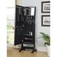 Pacific Landing Contemporary Jewelry Cheval Storage Mirror in Black, , large
