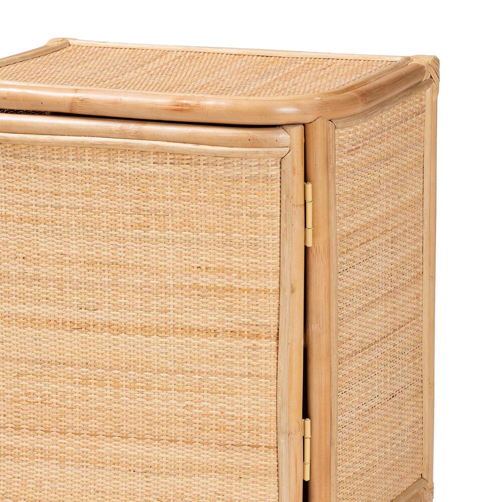 Baxton Studio Kiara 2-Shelf Nightstand in Natural, , large
