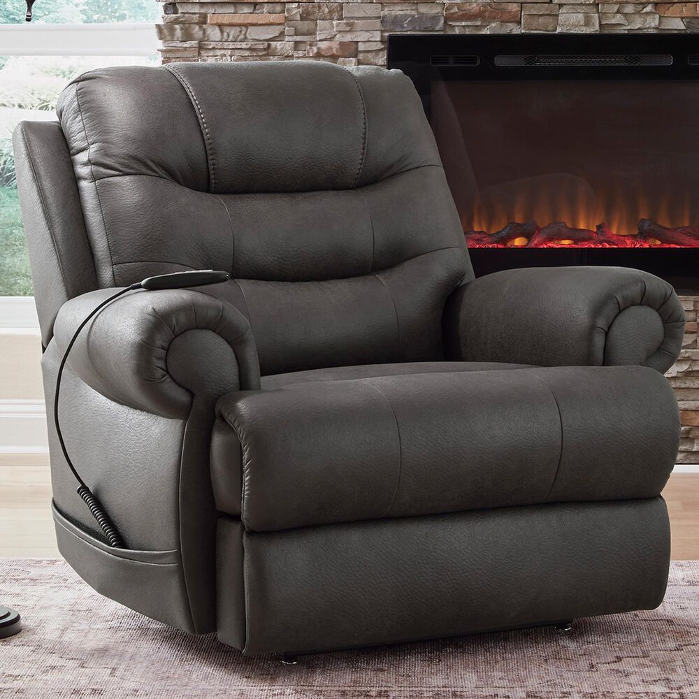 Ashley Revived and Restored Power Lift Recliner in Granite, , large