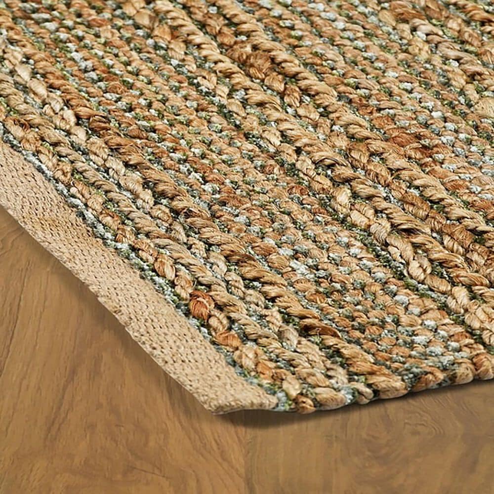 L&amp;R Resources Natural Fiber 10&#39; x 14&#39; Smoke Green Area Rug, , large