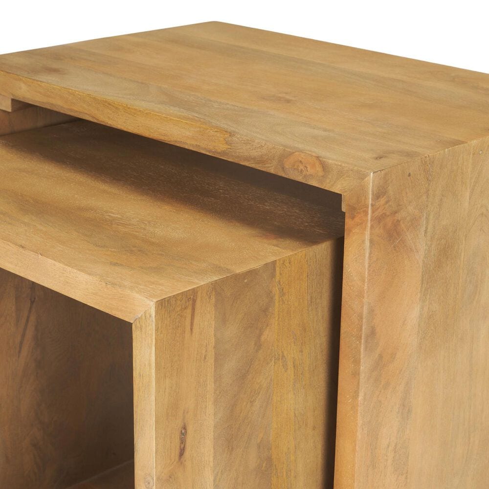 Mercana Alanna 2-Piece Nesting Accent Table Set in Brown, , large