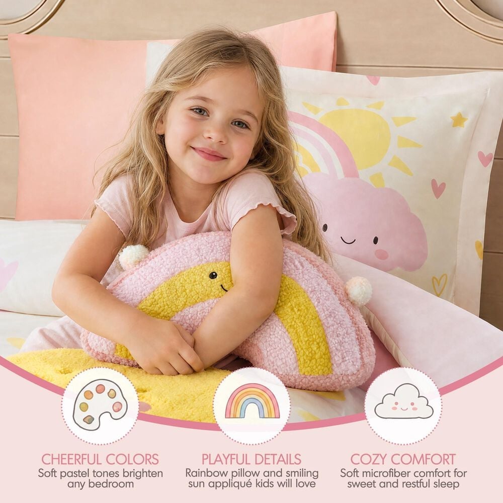 Hampton Park Sunshine 4-Piece Twin/Twin XL Comforter Set in Pink, , large