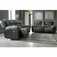 Signature Design by Ashley Earhart Manual Reclining Loveseat with Console in Slate, , large