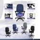 Regency Global Sourcing Comfort Series Multifunctional Swivel Computer Task Chair in Navy Blue, , large