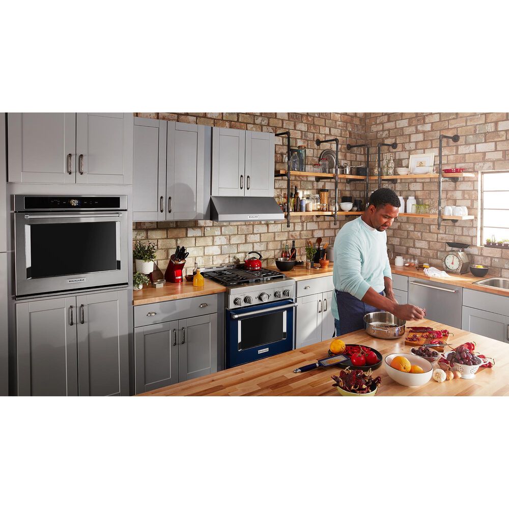 KitchenAid 4.1 Cu. Ft. Freestanding Gas Range with True Convection in Ink Blue, , large