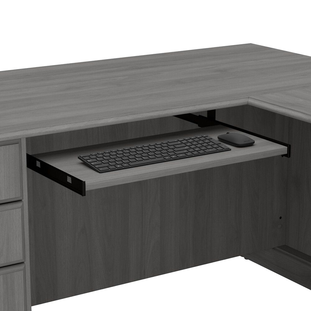 Bush Saratoga LShaped Computer Desk in Modern Gray Nebraska